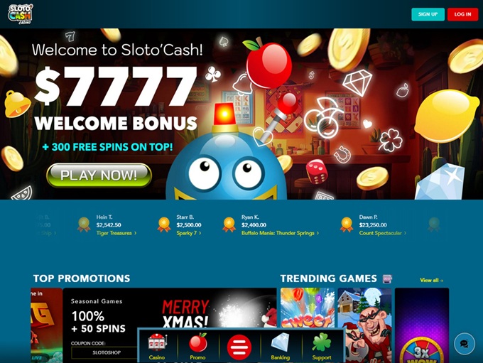 Sloto'Cash Casino lobby