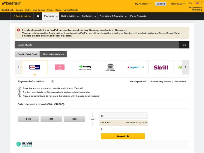 Betfair Casino screenshot 3