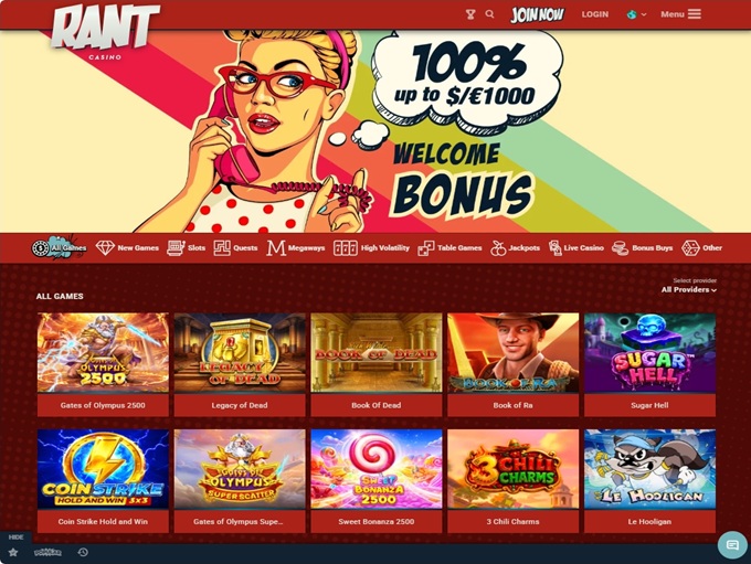 Rant Casino screenshot 1
