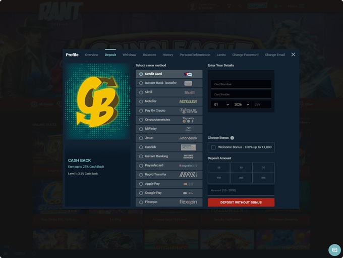 Rant Casino screenshot 3