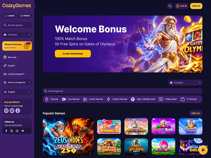 Cazzy Games lobby